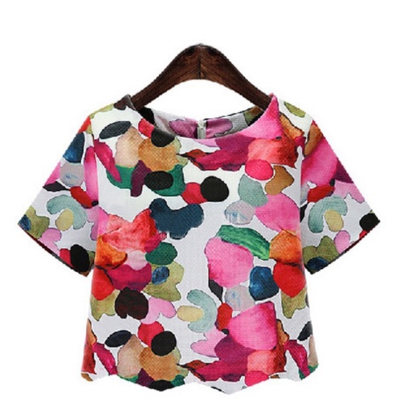 NEW | Floral Cropped Top - Picture 2 of 3